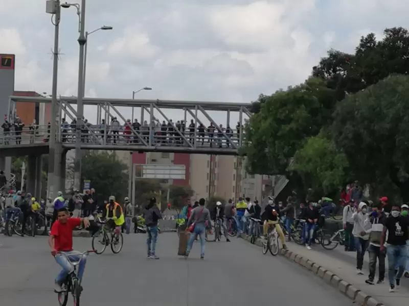 Así están las protestas en Suba en medio de la cuarentena.