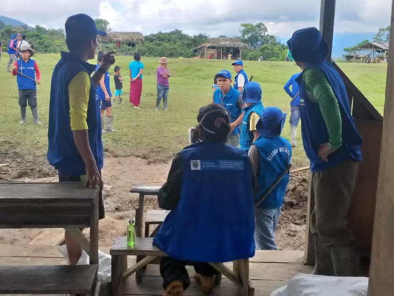 Entrega de ayudas humanitarias en Urrao, Antioquia