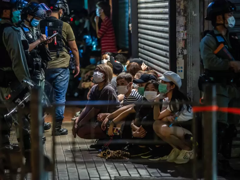 Manifestaciones en Hong Kong en medio de la pandemia