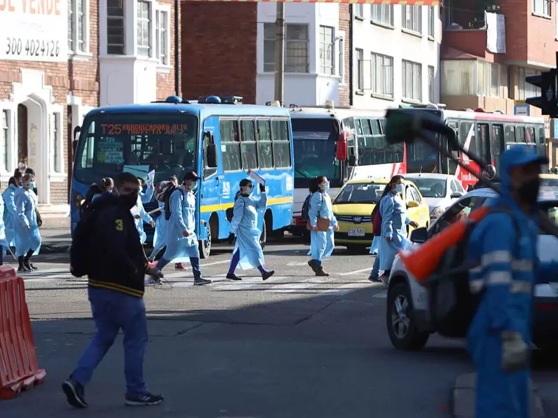 Desinfección en Chapinero / Alerta naranja en Bogotá por coronavirus