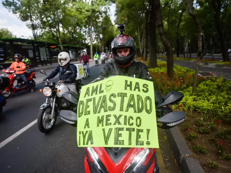 Protestas contra López Obrador en Mexico