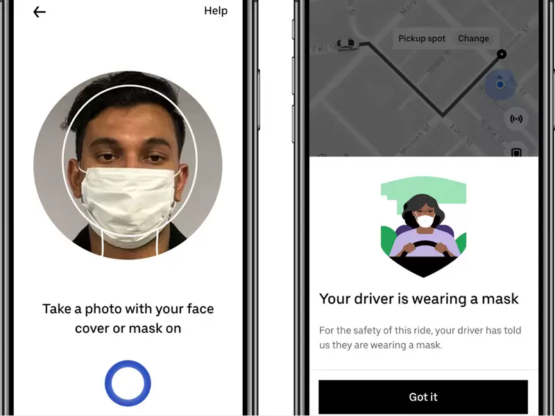 Uber lanza sistema de verificación con tababocas
