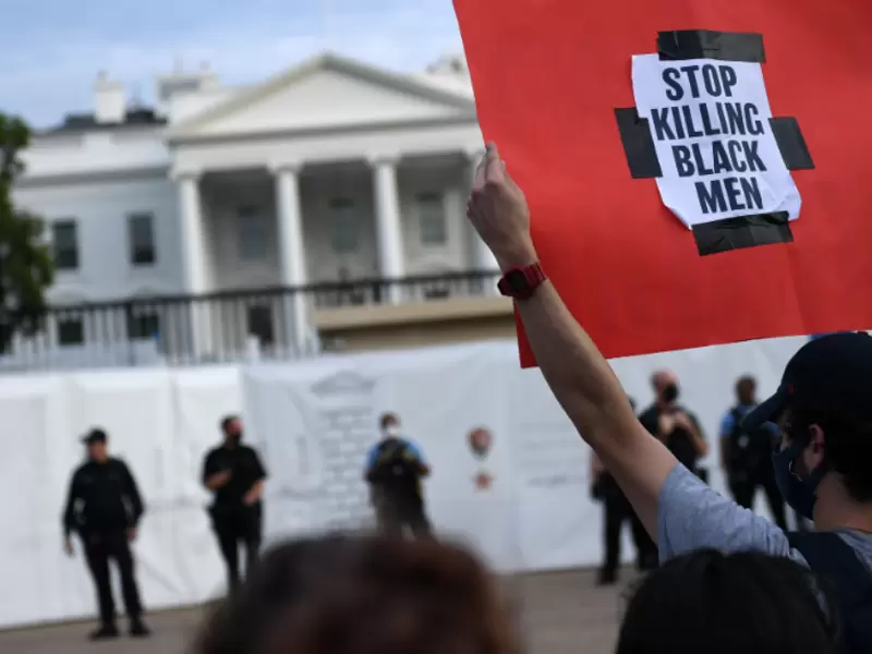 Manifestaciones frente a la Casa Blanca por la muerte de George Floyd