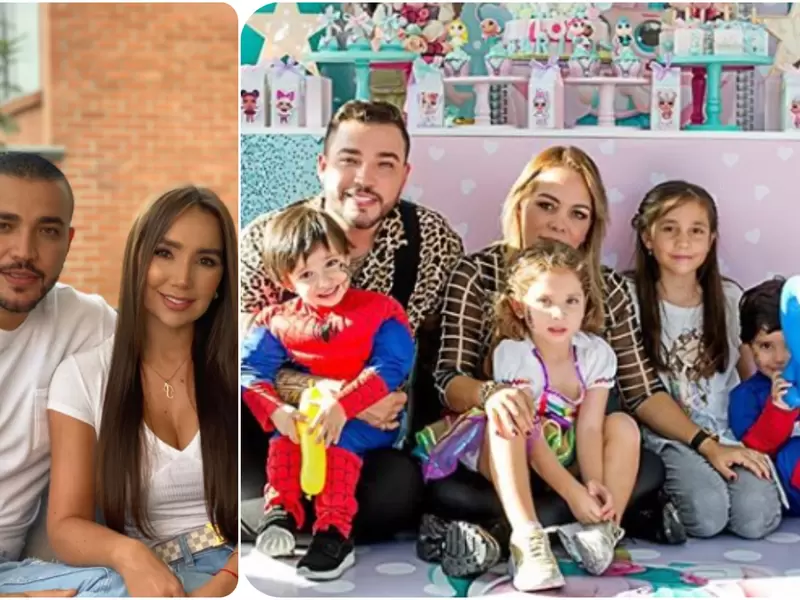 Jessi Uribe, Paola Jara, Sandra Barrios y sus hijos