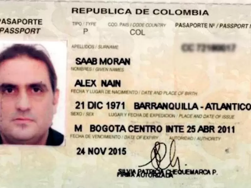 Pasaporte de Álex Saab