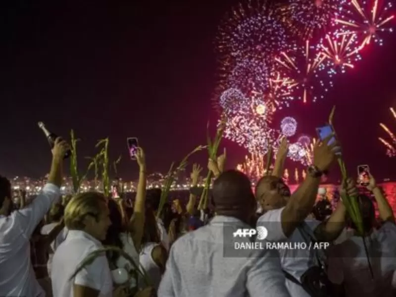 Fin de año en Copacabana, Río de Janeiro, Brasil