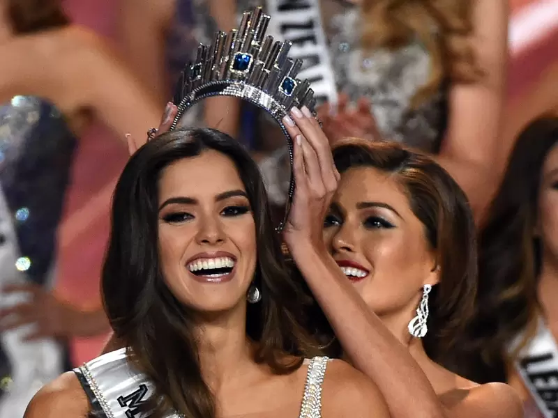 Paulina Vega cuando fue elegida Miss Universo
