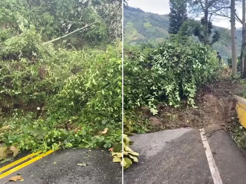 Vía cerrada entre Ibagué y Cajamarca