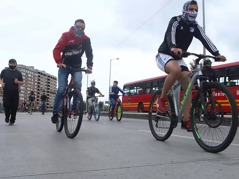 Ciclovía en Bogotá después de cuarentena, 30 de agosto de 2020