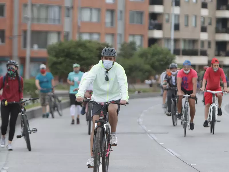 Ciclovía en Bogotá después de cuarentena, 30 de agosto de 2020