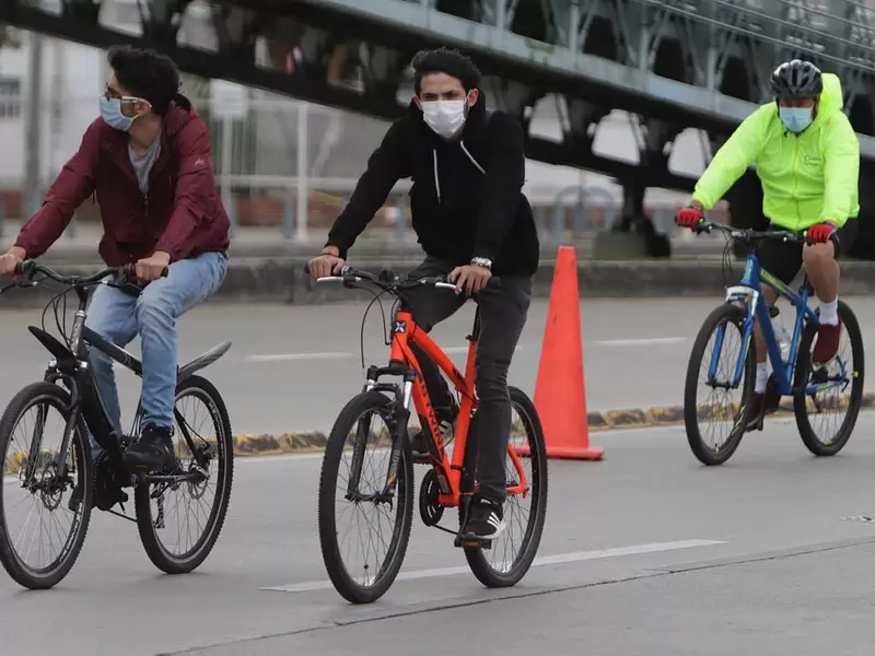 Ciclovía en Bogotá después de cuarentena, 30 de agosto de 2020