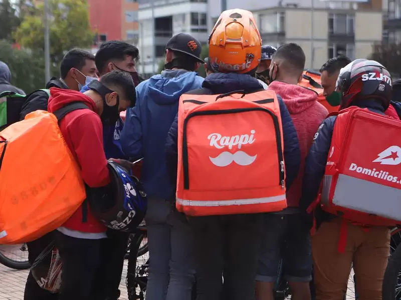 Protesta de rappitenderos en Bogotá