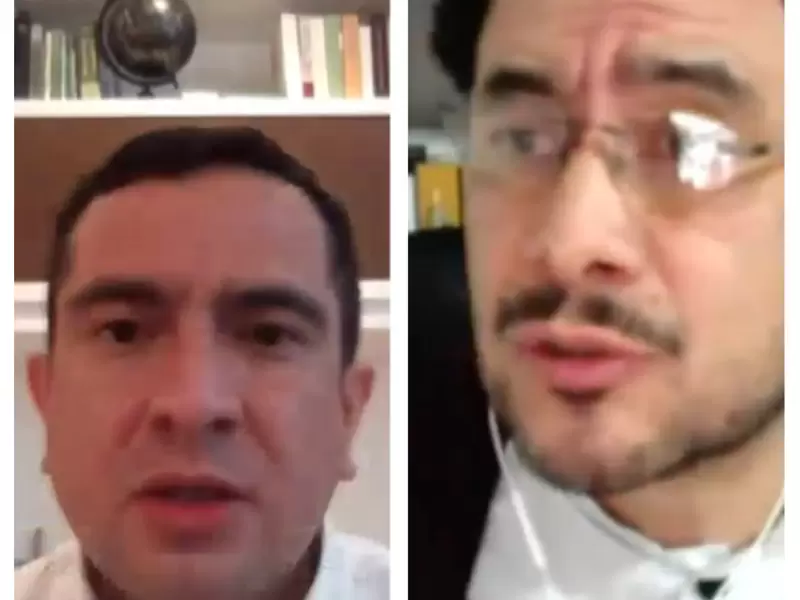 Edward Rodríguez e Iván Cepeda en debate de control político a la justicia.