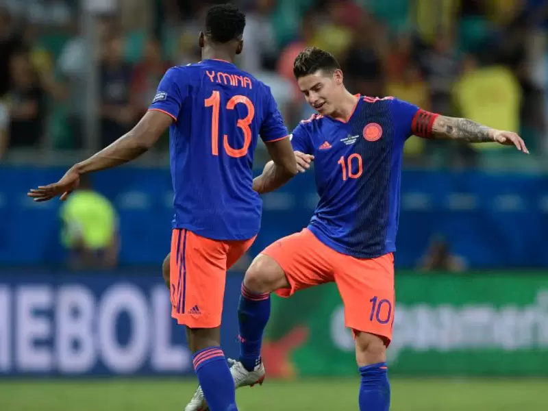 James y Yerry Mina - Selección Colombia