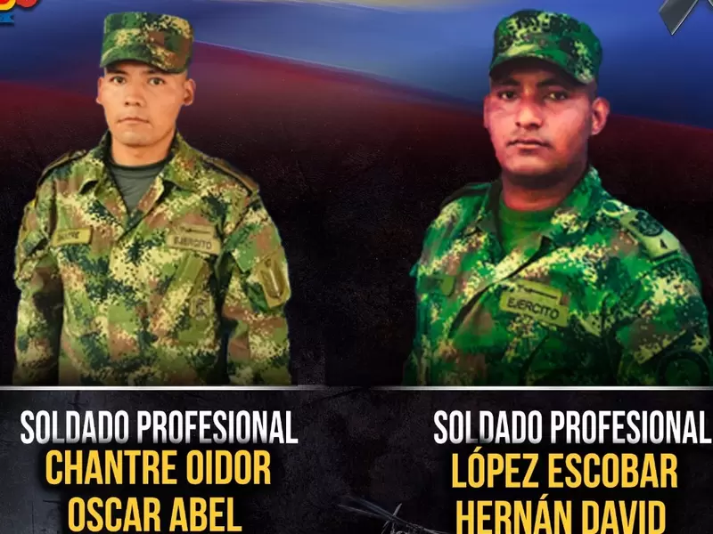 Los soldados profesionales murieron a consecuencia del explosivo.