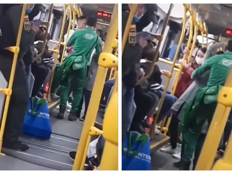 Baile en Transmilenio