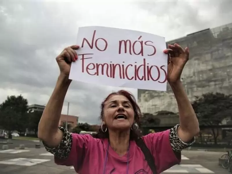 Protesta en contra de los feminicidios en el país.