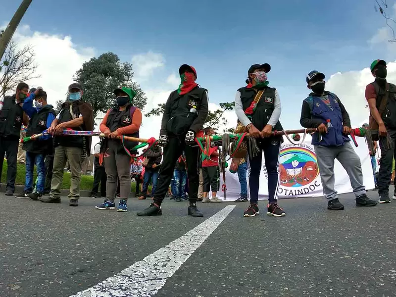 Minga indígena y su recorrido por Bogotá