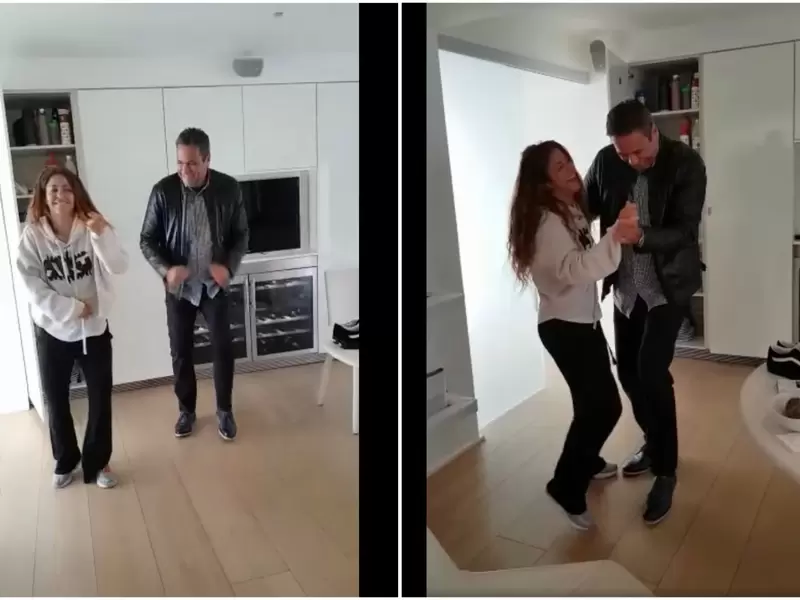 Shakira bailando con su hermano Shakira bailando con su hermano