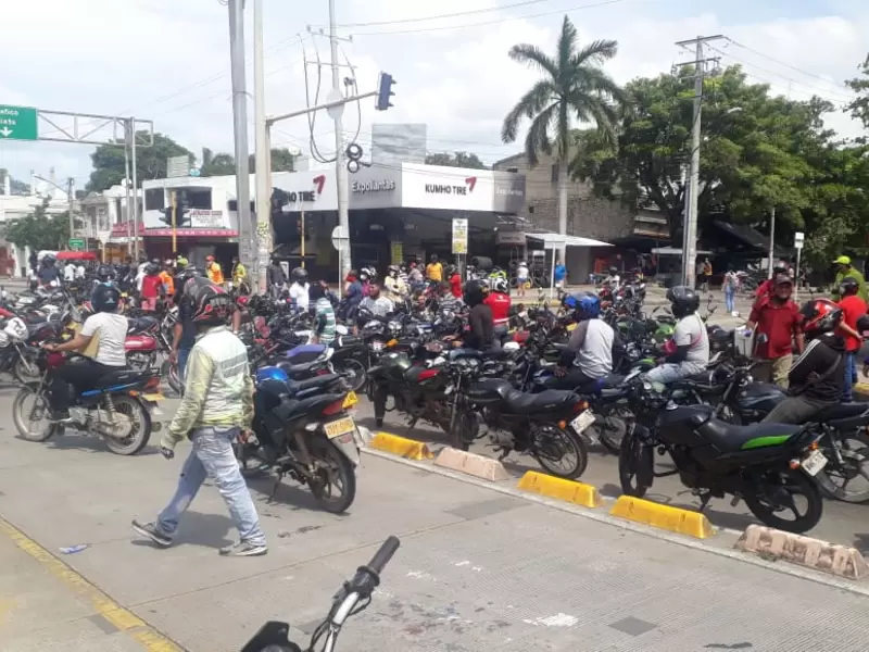protesta de motociclistas