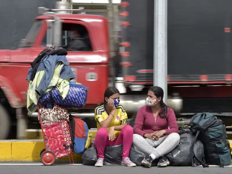 Migrantes venezolanos en Colombia.
