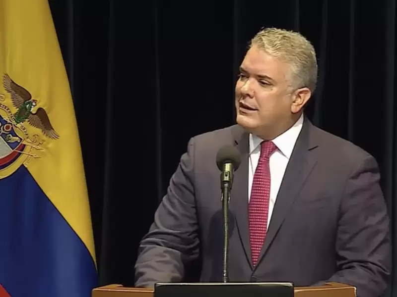 Presidente hablando de masacres