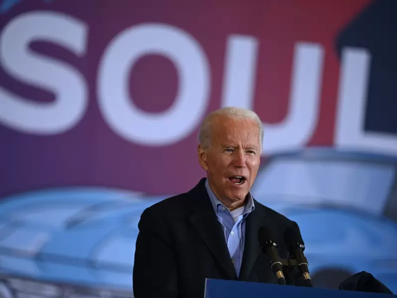 Joe Biden en acto de campaña en Ohio
