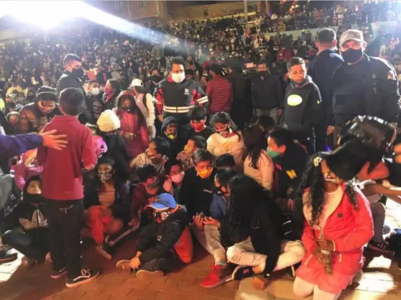 Claudia López en Ciudad Bolívar en evento de navidad