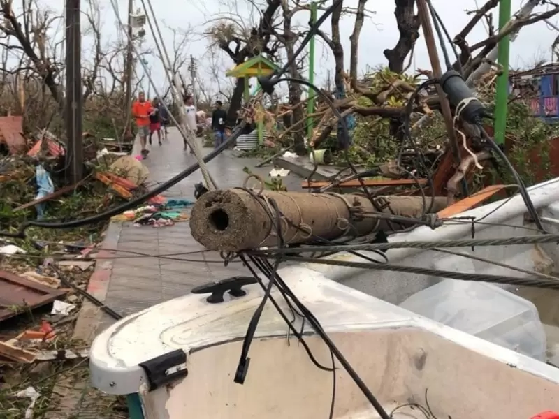 Santa Catalina después del paso del huracán Iota.