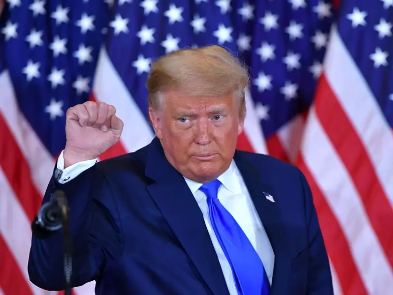 Donald Trump celebra en elecciones 2020