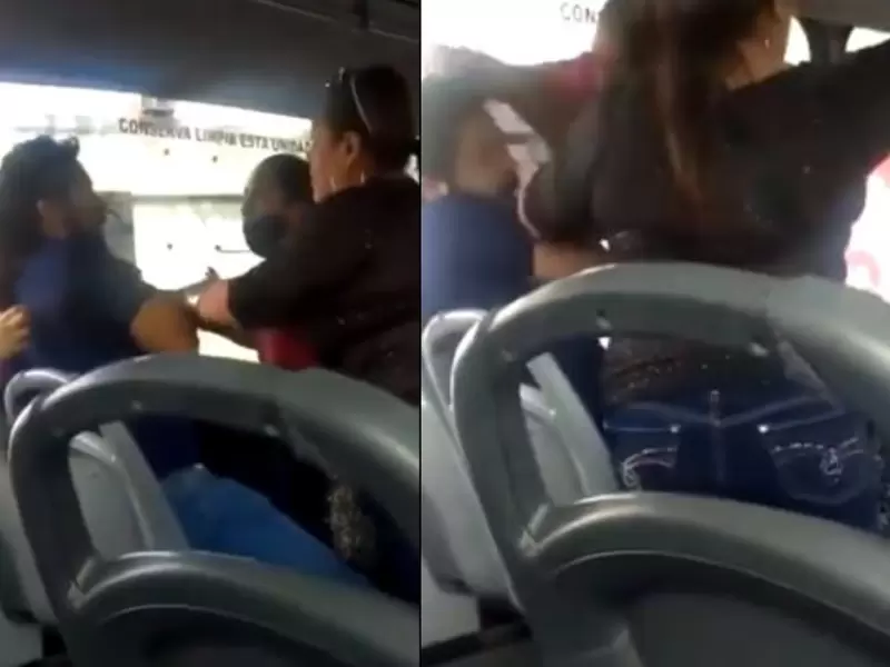 Estaba en el bus con su novia pero se encontró a su esposa y su suegra