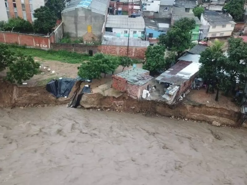 Sector de San Rafael en Cúcuta afectado por lluvias