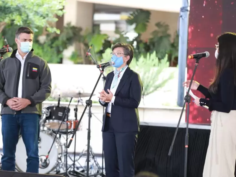 La alcaldesa Claudia López recibió a Leopoldo López