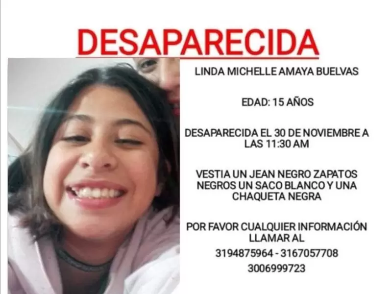 Linda Michelle Amaya, reportada como desaparecida
