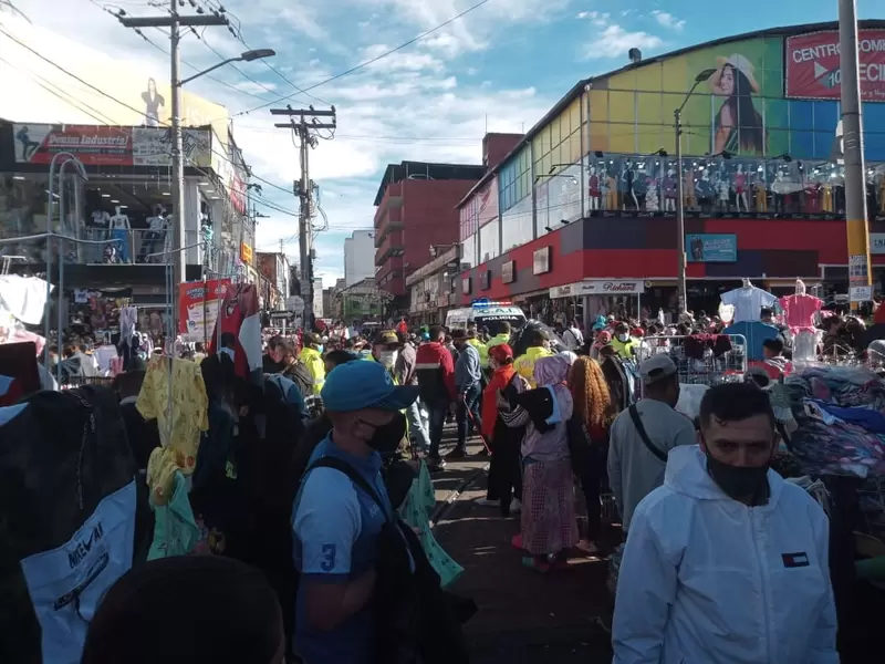 Aglomeraciones en San Victorino