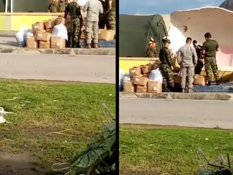 Soldados se estarían repartiendo ayudas de San Andrés