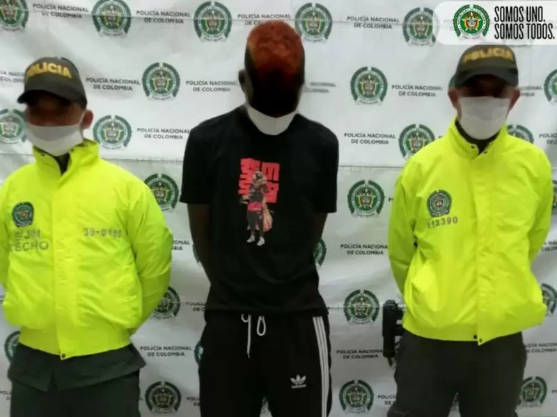 Momento de la captura de alias "Carro Loco" en Chocó.