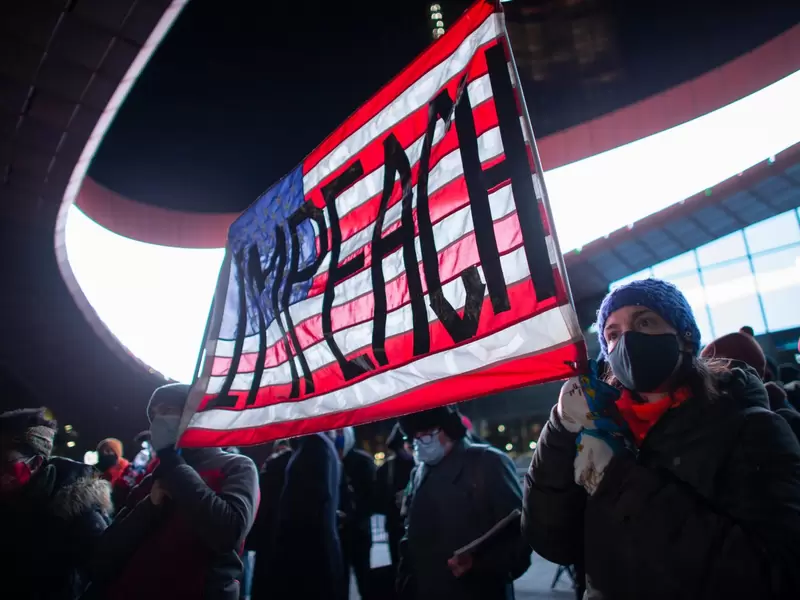 Opositores de Trump piden juicio político (Nueva York) Opositores de Trump piden juicio político (Nueva York)