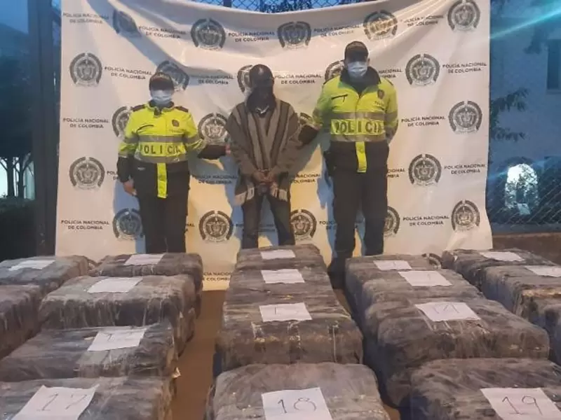 Una tonelada de marihuana fue decomisada en el sector de Suba.