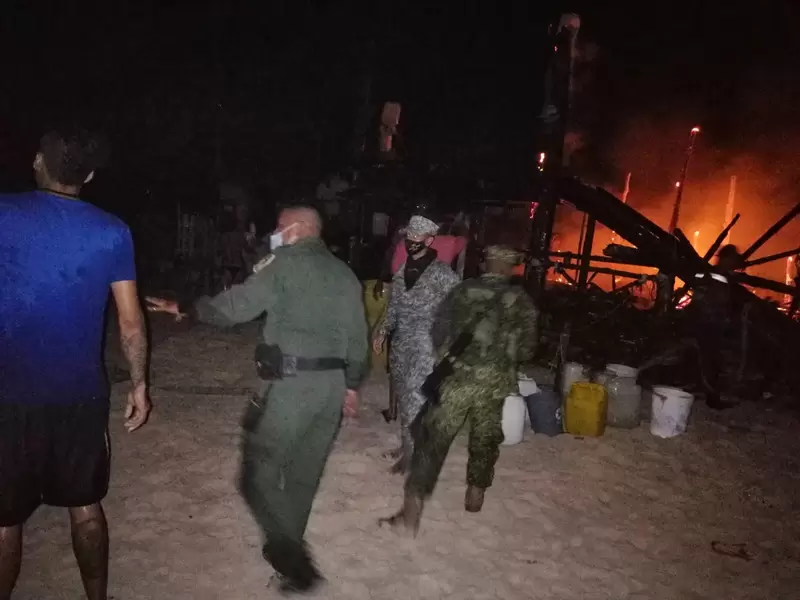 Incendio en Playa Blanca