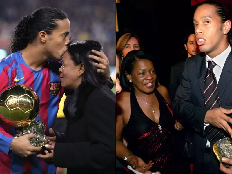 Ronaldinho y su madre Ronaldinho y su madre