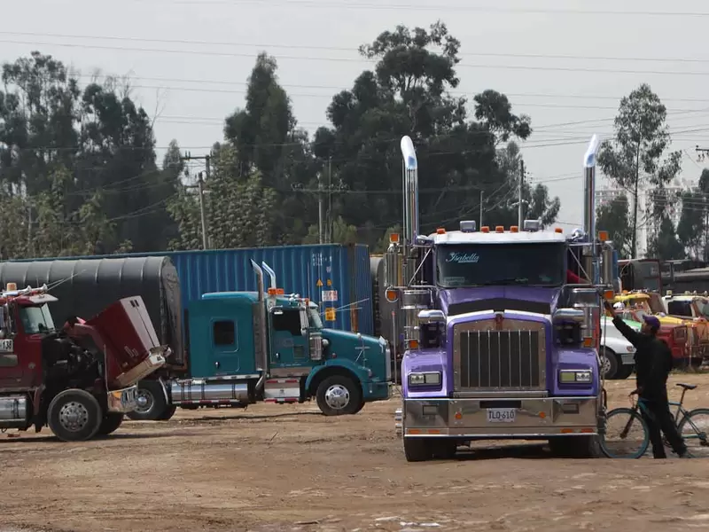 Protestas de camioneros en Bogotá