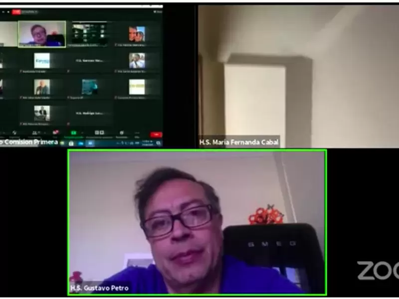 Gustavo Petro en sesión virtual