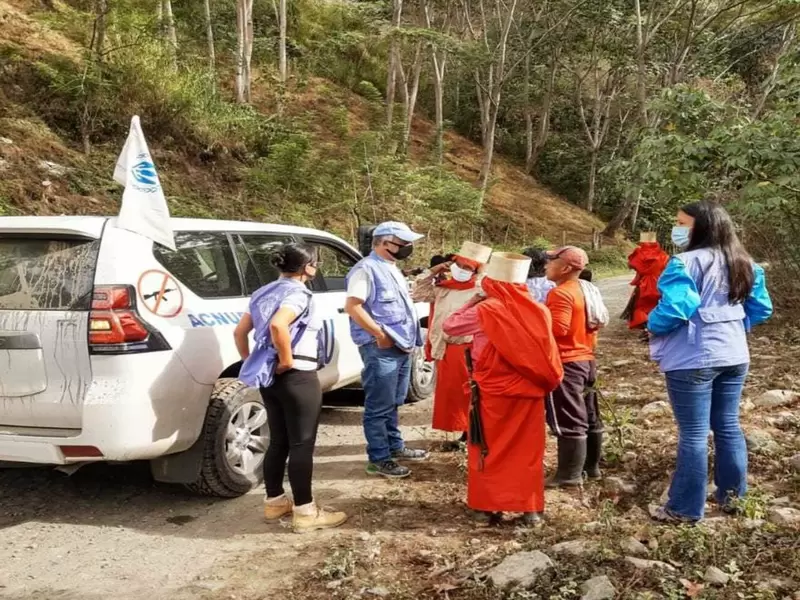 Visita de Acnur a los desplazados en Ituango, Antioquia.