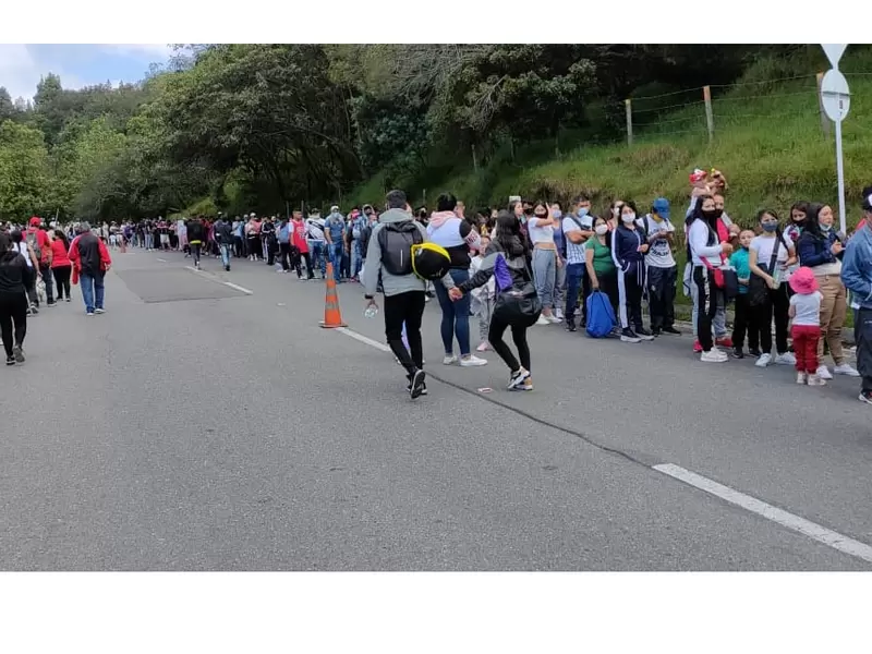 Monserrate y las aglomeraciones en Bogotá
