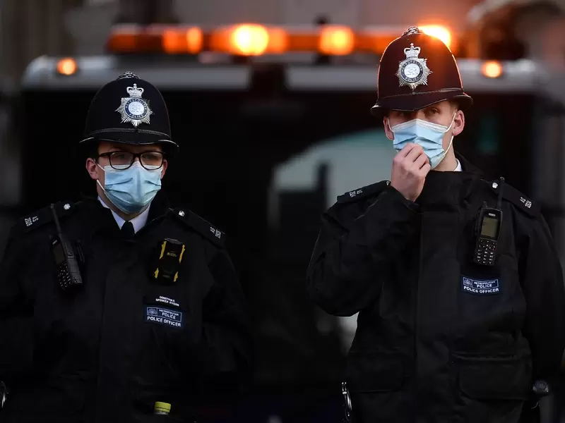 Policías en Reino Unido