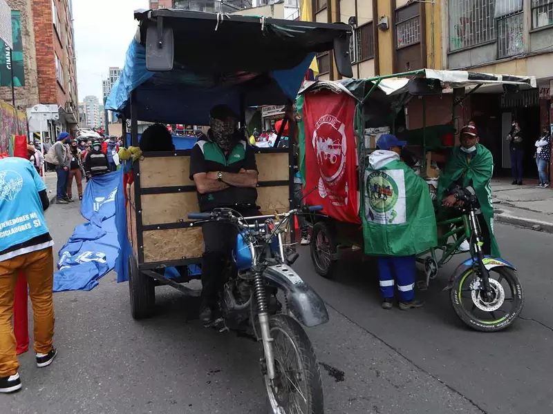Recicladores protestan en Bogotá