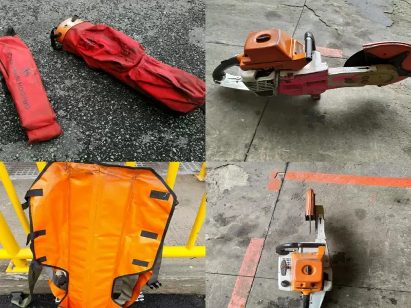 Estos son los equipos que les robaron a los Bomberos en Medellín.