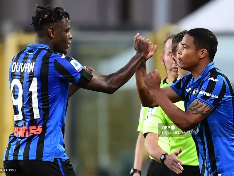 Duván Zapata y Luis Muriel; Atalanta 2021