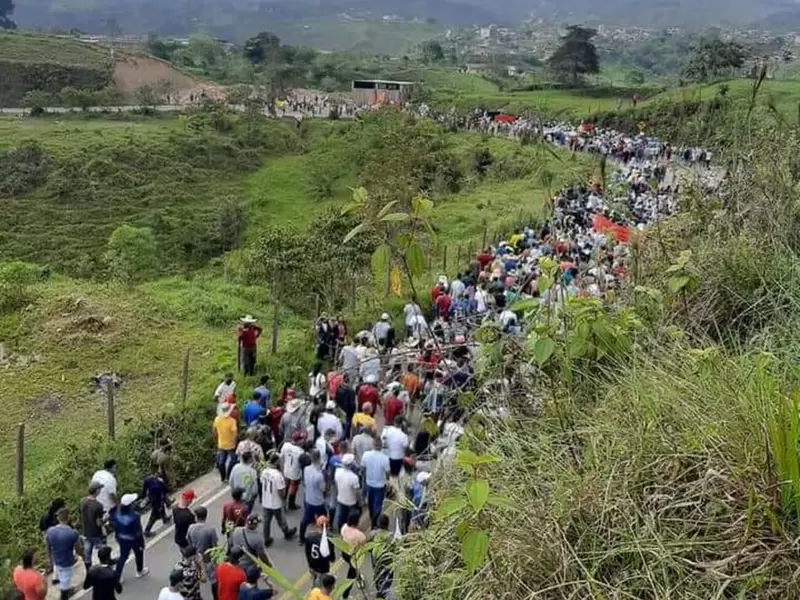 Marcha en Anorí, Antioquia.